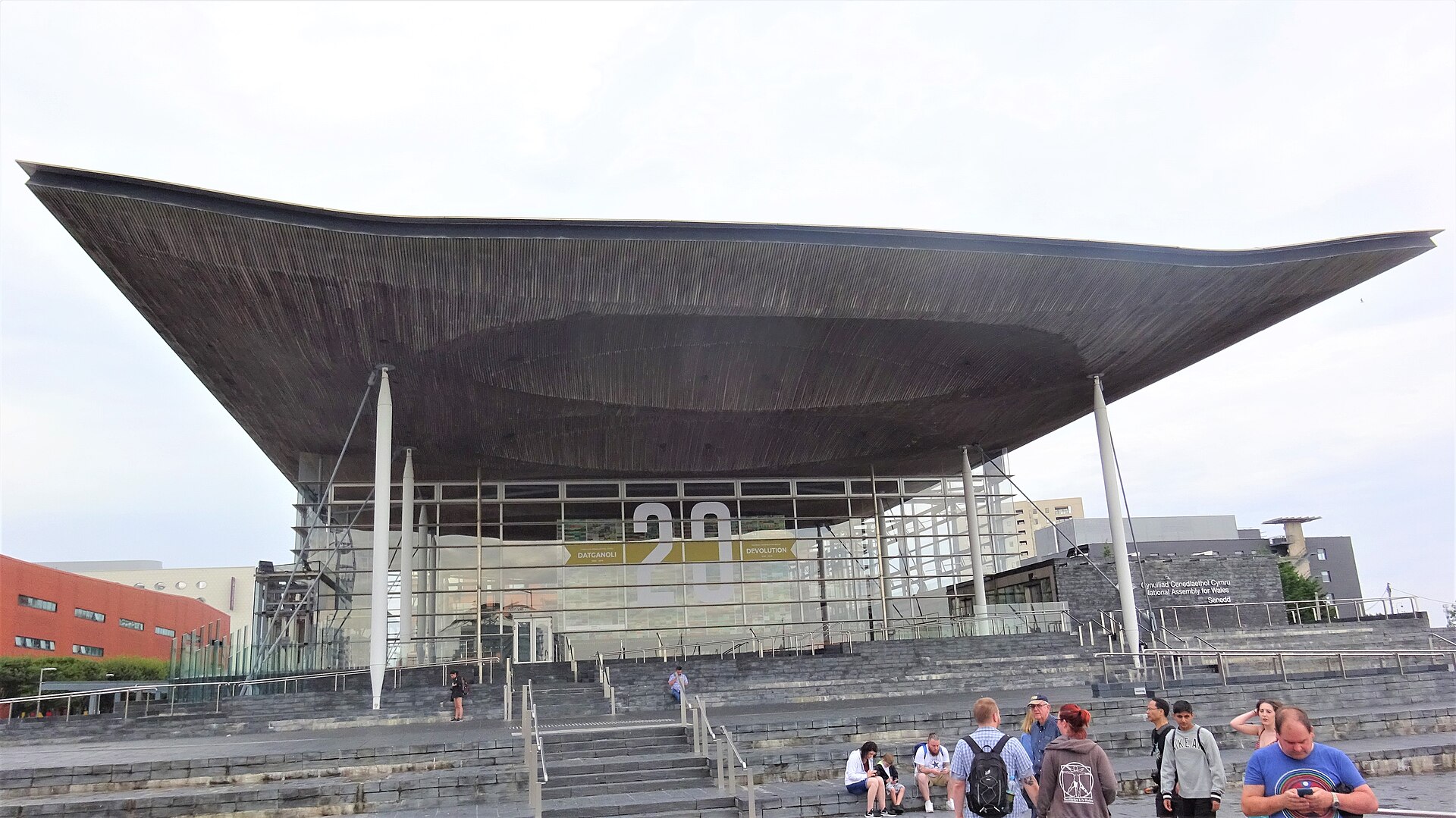 Der Senedd, Sitz des walisischen Parlaments in Cardiff Bay