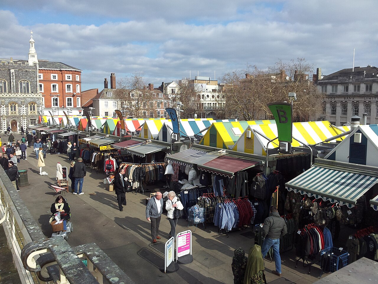 Norwich Market stalls